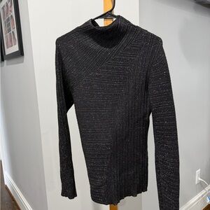 rag & bone Black Ribbed Women's Blouse